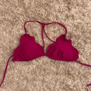 Ruffled triangle bikini